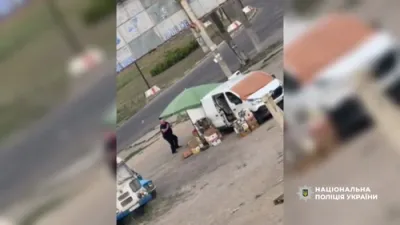 Video Shows Russian Drone Circling Helpless Vendor Before Detonating Nearby.