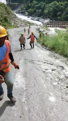 WATCH: Terrifying flash floodwaters rush yesterday in Nepal.