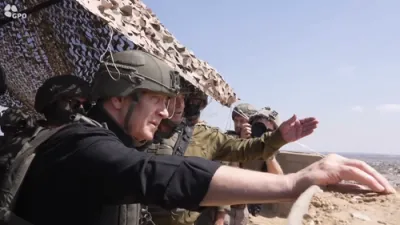 YELLOW LINE VISIT: Netanyahu Tours Gaza, Vows Hamas Disarmament Continues