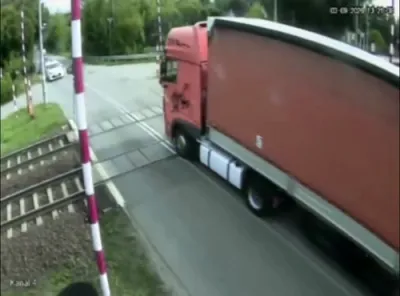 CROSSING CHAOS: Train Smashes Stuck Truck in Dramatic Poland Crash