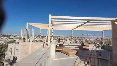Gigantic Sukkah Built by the Renowned Plan Ahead Company for a Nagid Coming to Eretz Yisroel for Yom Tov