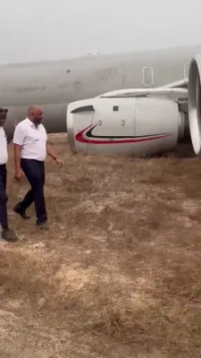 CARGO CRASH: Vintage Trans Air DC-8 Collapses Nose Gear in Congo