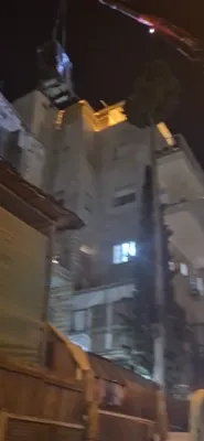 Incredible Scene as a Full Kitchen is Hoisted by a Crane in Jerusalem for a Nagid Coming for Sukkos, Organized by Plan Ahead