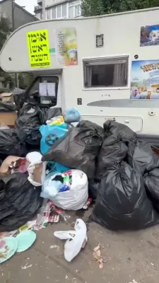 Massive Garbage Buildup in Uman Following Rosh Hashanah Kibbutz