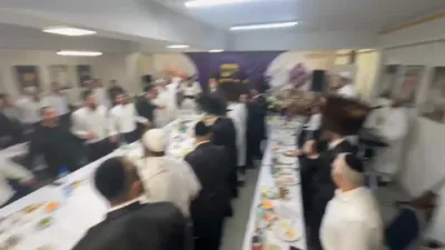 Motzaei Yom Kippur at the Tziyon of the Rebbe of Lizhensk ZY"A
