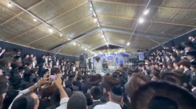 Simchas Beis Hashoeiva by the Kretchnif Kfar Ata Rebbe Shlit"a During Chol HaMoed