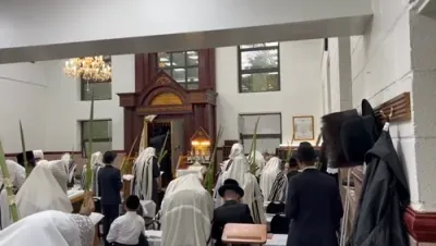The Gaavad of Woodridge Shlit"a at Hoshanos on Chol HaMoed Sukkos