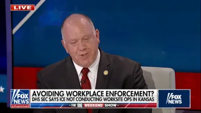 WORKSITE CRACKDOWN LOOMS:Tom Homan Says Enforcement Plan Is Ready And Waiting At DHS