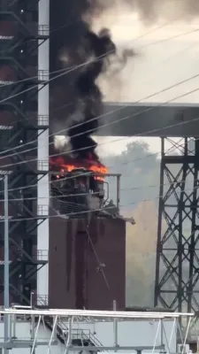 WORLD'S BIGGEST OAT MILL ERUPTS: Explosion And Fire Hit Downtown Iowa Plant