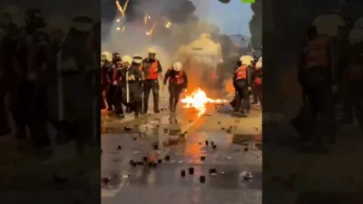 ALBANIA ON THE BRINK: Protesters Torch Police Station And Supreme Court Section In Tirana