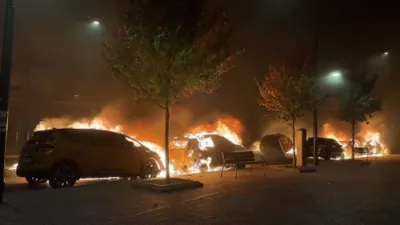 STREET VIOLENCE ESCALATES: Bilbao Riots Leave Cars Burning, Police Motorcycle Damaged and 19 Arrested