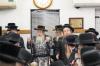 כ"ק אדמו"ר מטאהש שליט"א ביים טיש ר"ח אדר אין ביהמ"ד טאהש אין וויליאמסבורג