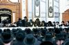 כ"ק אדמו"ר מסאטמאר שליט"א בתפילת שחרית ומסיבת לחיים מיט תלמידי הישיבות קטנות ד'סאטמאר וויליאמסבורג אין ביהמ"ד ברך משה דקיט"ל וויליאמסבורג