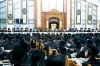כ"ק אדמו"ר מסאטמאר שליט"א בתפילת שחרית ומסיבת לחיים מיט תלמידי הישיבות קטנות ד'סאטמאר וויליאמסבורג אין ביהמ"ד ברך משה דקיט"ל וויליאמסבורג