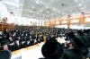 כ"ק אדמו"ר מסאטמאר שליט"א בתפילת שחרית ומסיבת לחיים מיט תלמידי הישיבות קטנות ד'סאטמאר וויליאמסבורג אין ביהמ"ד ברך משה דקיט"ל וויליאמסבורג