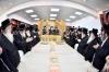מעמד קביעת מזוזה פאר בית המדרש ויזניץ אין ירושלים בראשות כ"ק מרן אדמו"ר  מויזניץ שליט"א 