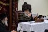 כ"ק אדמו"ר מסאטמאר שליט"א  בתפילת שחרית ולחיים מיט תלמידי ישיבה קטנה מעיין התורה ד'סאטמאר ב"פ