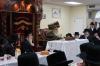 כ"ק אדמו"ר מסאטמאר שליט"א  בתפילת שחרית ולחיים מיט תלמידי ישיבה קטנה מעיין התורה ד'סאטמאר ב"פ