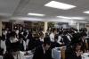 כ"ק אדמו"ר מסאטמאר שליט"א  בתפילת שחרית ולחיים מיט תלמידי ישיבה קטנה מעיין התורה ד'סאטמאר ב"פ