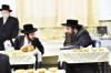 שמחת האירוסין פאר נכדת כ"ק מרן האדמו"ר מצאנז שליט"א צוזאמען מיטן' טיש לכבוד ל"ג בעומר 