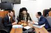 קביעת מזוזה אין די נייע קינדער גארטן פאר קינדער מיט ספעציעלע געברויכן דורך  "בלב אחד" אין ירושלים