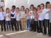 קינדער פון די תלמוד תורה ברסלב אין ירושלים ביים לערנען שעות רצופות ערב שבועות