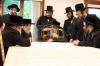 כ"ק אדמו"ר מסאטמאר שליט"א בביקור גומלין ביי כ"ק אדמו"ר מטעמעשוואר שליט"א 