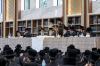 מעמד קביעת מזוזה פונעם נייעם בנין מרכז הכוללים דשיכון סקווירא - בילדער מאטי גרין 