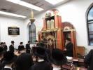 כ"ק אדמור מסקולען שליטא ביים אויפטרעטן אין מתיבתא עץ חיים ד'באבוב