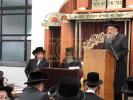 כ"ק אדמור מסקולען שליטא ביים אויפטרעטן אין מתיבתא עץ חיים ד'באבוב