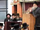 כ"ק אדמור מסקולען שליטא ביים אויפטרעטן אין מתיבתא עץ חיים ד'באבוב