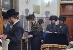 כ"ק אדמו"ר מסאדיגורא ירושלים שליט"א בקריאת המגילה 