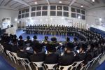 כ"ק אדמו"ר מוויזניץ שליט"א ביים איבערגעבן א שמועס פאר אלע וויזניצער מכנחים אין אין ערד
