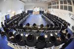 כ"ק אדמו"ר מוויזניץ שליט"א ביים איבערגעבן א שמועס פאר אלע וויזניצער מכנחים אין אין ערד