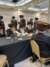 ערשטע בילדער: מעמד קבלת פנים בשמחת החתונה פון נכד כ"ק אדמו"ר מפשעווארסק שליט"א בארה"ק 