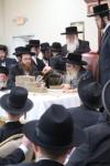 כ"ק אדמו"ר מסאטמאר שליט"א בהנחת אבן הפינה פארן נייעם חדר אין אנטווערפן 