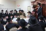 כ"ק אדמו"ר מסאטמאר שליט"א בהנחת אבן הפינה פארן נייעם חדר אין אנטווערפן 