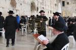 הגאון רבי מלכיאל קאטלער שליט"א ר"י בית המדרש גבוה ביים מתפלל זיין ביים כותל המערבי 