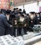 באזוך פון הגה"צ אב"ד סאטמאר ירושלים שליט"א אין אנטווערפן לרגל לרגל הנחת אבן הפינה פארן נייעם בנין התלמוד תורה 