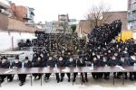 באזוך פון הגה"צ אב"ד סאטמאר ירושלים שליט"א אין אנטווערפן לרגל לרגל הנחת אבן הפינה פארן נייעם בנין התלמוד תורה 