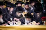פולע גאלערי: מעמד סיום כתיבת אותיות אינעם ספר תורה וואס איז געשריבן געווארן דורך מתפללי בית המדרש הגדול דקהל יטב לב ד'סאטמר אין קרית יואל
