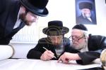 מעמד סיום כתיבת ספר תורה בחצר הקודש פינסק קארלין 