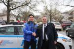 ענואל בריעד צוזאמען מיט NYPD, FDNY, DSNY ביי שריפת חמץ ערב פסח