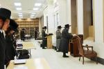 מעמד חנוכת הבית און קביעת מוזוה אין דעם נייעם בנין הישיבה לצעירים ד'סאטמאר אין וויליאמסבורג 