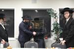 יארצייט סעודה פון הרה"ק ר' ישעי'לע קערעסטירער זי"ע ביי כ"ק אדמו"ר מזלאטשוב שליט"א אין פלעטבוש 