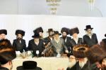 כ"ק אדמו"ר מסאטמאר שליט"א ביי מסיבת לחיים נאכן הכנס"ת אריינגעגעבן דורך הרה"ח ר' מאיר ווערטהיימער הי"ו אין המספיק רעזארט אין סאליוואן קאנטי.