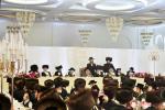 כ"ק אדמו"ר מסאטמאר שליט"א ביי מסיבת לחיים נאכן הכנס"ת אריינגעגעבן דורך הרה"ח ר' מאיר ווערטהיימער הי"ו אין המספיק רעזארט אין סאליוואן קאנטי.