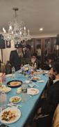 כ"ק אדמו"ר מראחמסטריווקא שליט"א פון לעיקוואוד באטייליגט זיך אין די שבע ברכות פאר די טאכטער ​​פון רבי שמעון גרינוואלד, וועלכער האט געדינט אלס דער געטרייער גבאי פונעם ראחמסטריווקא רבי ז"ל.