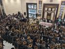 בילדער פון ביהמ"ד בנין בראך פונעם סיום הש"ס בעת רעוא דרעווין און ריקודין