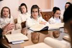הגה"צ אב"ד באבוב 45 שליט"א פארהערט כיתה ח' פון ת"ת דרכי אבות צאנז בארא פארק אויף פרק המפקיד 
